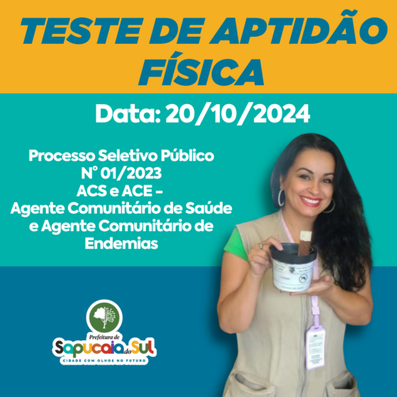 TESTE DE APTIDÃO FÍSICA (TAF) – PROCESSO SELETIVO 01/2023