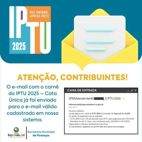 ATENÇÃO, CONTRIBUINTES!