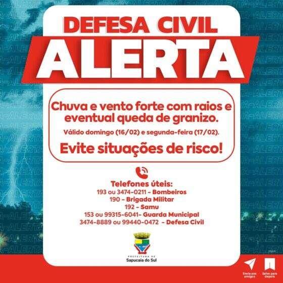 DEFESA CIVIL ALERTA!